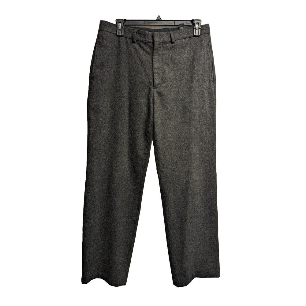 CLUB MONACO Wool Blend Pants Mens 36" x 33" Gray Flat Front
